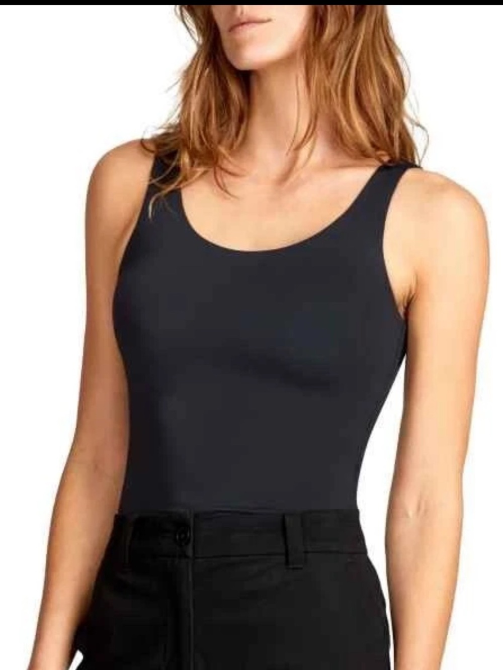 Frank & Oak Women's Black Scoop Neck Tank